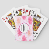 Jeu De Cartes Floral rose monogramme (dos)