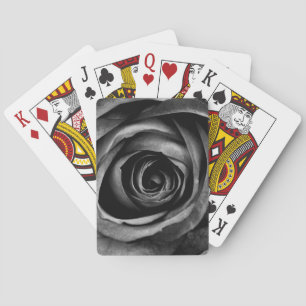 Jeu De Cartes Floral Rose noir Vintage décoratif