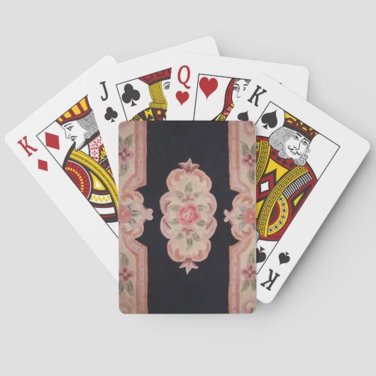Jeu De Cartes Floral sculpté (dos)