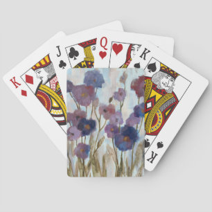 Jeu De Cartes Floral soustrait dans le pourpre