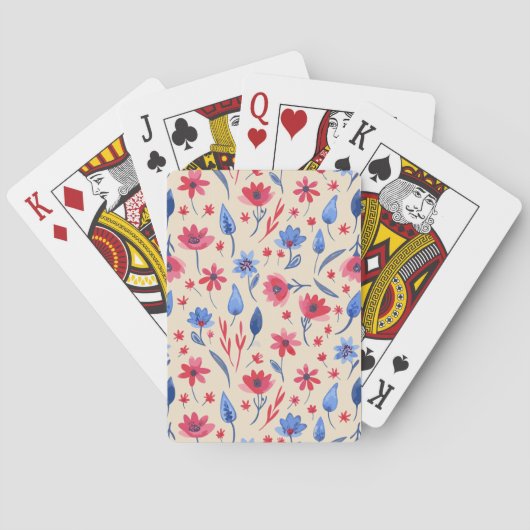 Jeu De Cartes Floral vintage Americana (dos)