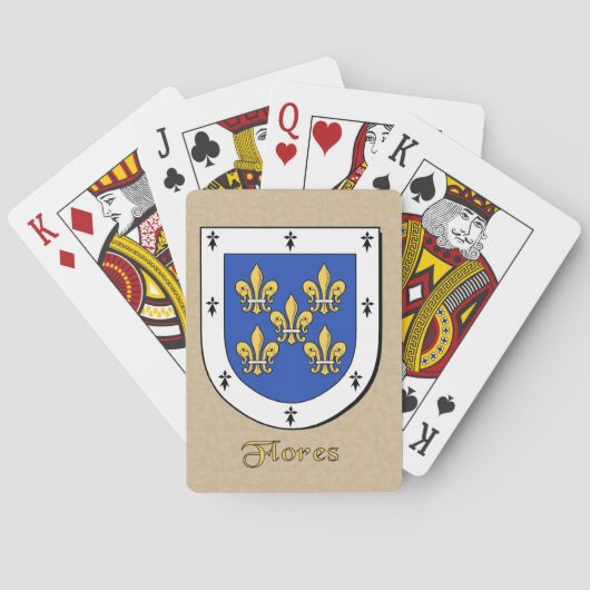 Jeu De Cartes Flore Bouclier héraldique (dos)
