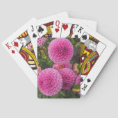 Jeu De Cartes Flore de boule rose Dahlias (dos)