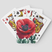 Jeu De Cartes Flore de pavot rouge (dos)