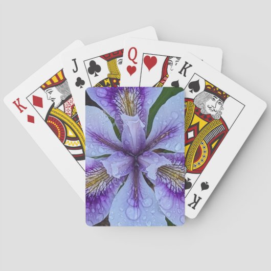 Jeu De Cartes Flore d'Iris pourpre sans fil (dos)