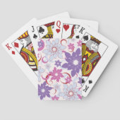 Jeu De Cartes Flore Vibrante Motif Floral Purple Rose Fleurs Ble (dos)