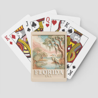 Jeu De Cartes Florida Everglades Wildlife Bird Texture Landscape