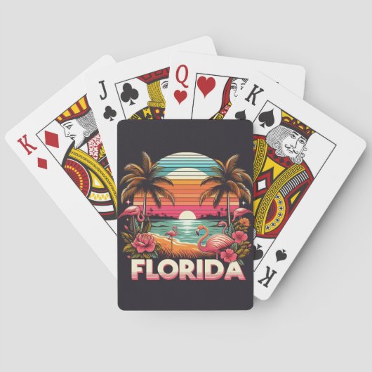 Jeu De Cartes Floride vintage (dos)