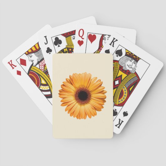 Jeu De Cartes Flowers | Orange Gerbera (dos)