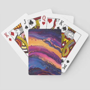 Jeu De Cartes Fluide Arc-en-ciel pour violet et orange coloré