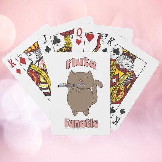 Jeu De Cartes Flute Fanatique Chat rose mou