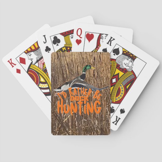 Jeu De Cartes Flying Mallard Playing Cartes, Duck Hunting (dos)
