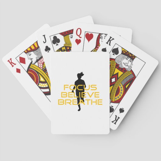 Jeu De Cartes Focus Croire Respirer Jaune Courir Fitness (dos)