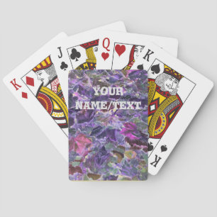 Jeu De Cartes Foliage Leaf Pattern Pink Purple Custom