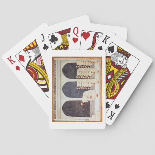 Jeu De Cartes Folio.38a A Mogul prince in a mosque leading Frida (dos)