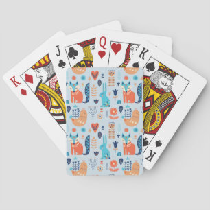 Jeu De Cartes Folk Art Woodland Animal Motif