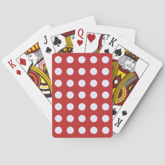 Jeu De Cartes Fond de fractales rouges avec pois blancs fractals