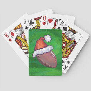 Jeu De Cartes Football de Santa Hat sur Vert