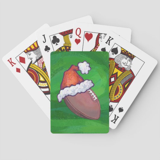 Jeu De Cartes Football de Santa Hat sur Vert (dos)
