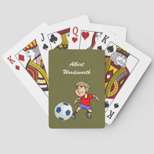 Jeu De Cartes Football - Image de joueur et ballon - Personnalis (dos)