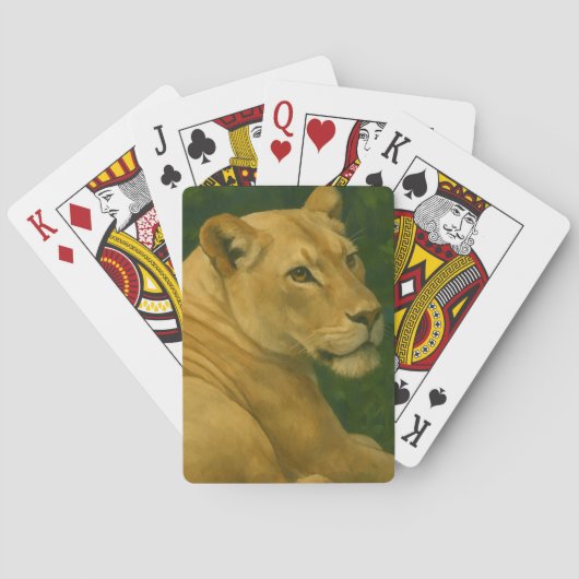 Jeu De Cartes Forest Sentinel - Lioness de repos dans la lumière (dos)