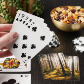 Jeu De Cartes Forêt de chute avec des Sunrays (In Situ)
