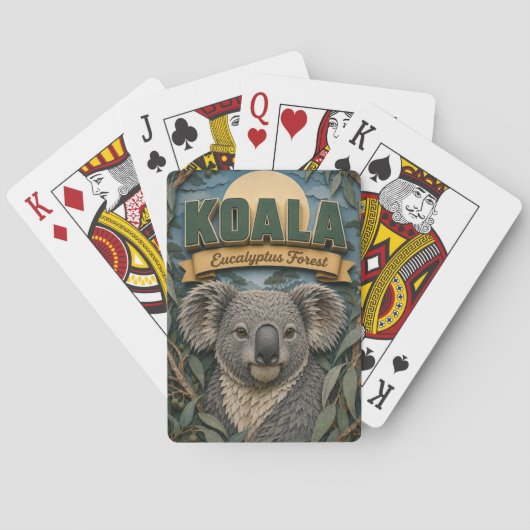 Jeu De Cartes Forêt de eucalyptus de koala POPCUT (dos)