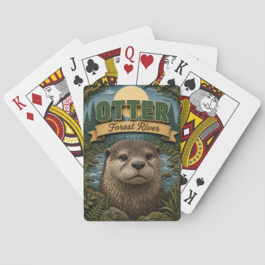 Jeu De Cartes Forêt de loutres rivière POPCUT (dos)