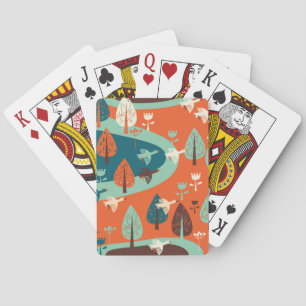 Jeu De Cartes Forêt d'oies : Scène Vintage de la nature