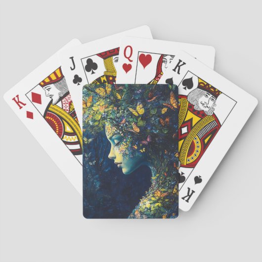 Jeu De Cartes Forêt enchantée de la déesse papillon (2) (dos)