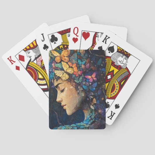 Jeu De Cartes Forêt enchantée de la déesse papillon (5) (dos)