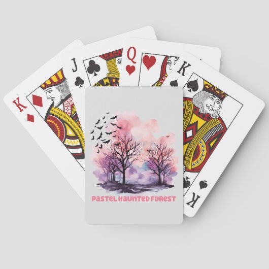 Jeu De Cartes Forêt hôtelière Pastel (dos)