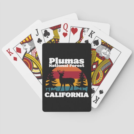 Jeu De Cartes Forêt nationale de Plumas Californie (dos)