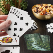 Jeu De Cartes Forêt Pluviale de Hoh Cascade Washington (In Situ)