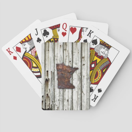 Jeu De Cartes Forme rustée du Minnesota (dos)