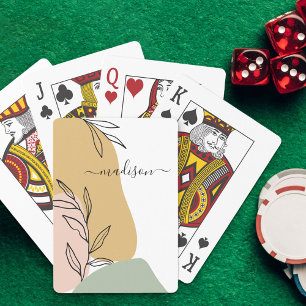 Jeu De Cartes Formes Abstraites et Feuilles Personnalisées