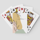 Jeu De Cartes Formes Abstraites et Feuilles personnalisés (dos)