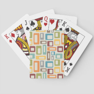 Jeu De Cartes Formes colorées de style mi-siècle