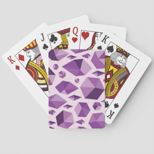 Jeu De Cartes Formes de bijoux géométriques violets (dos)