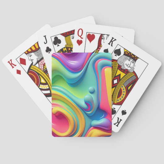 Jeu De Cartes Formes en plastique arc-en-ciel (dos)