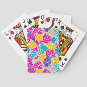 Jeu De Cartes Formes et lignes géométriques en couleur vive