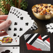 Jeu De Cartes Formes géométriques rouges, grises, blanches et no (In Situ)