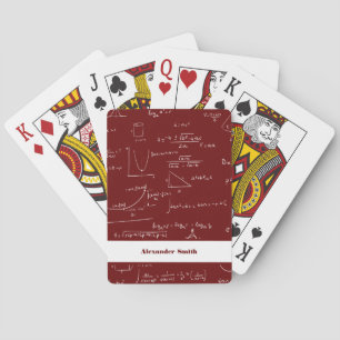 Jeu De Cartes Formules mathématiques marron personnalisées équat