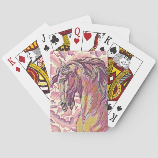 Jeu De Cartes Fort Beau Cheval Style Art Déco (dos)