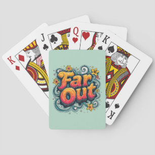 Jeu De Cartes Fou Rétro Psychedelique Groovy Hippie des années 7