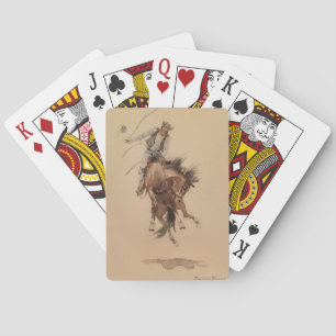 Jeu De Cartes Fouetter à la main un Bronc par Edward Borein