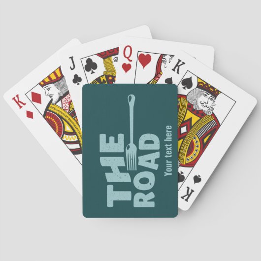 Jeu De Cartes Fourche dans la typographie routière (dos)