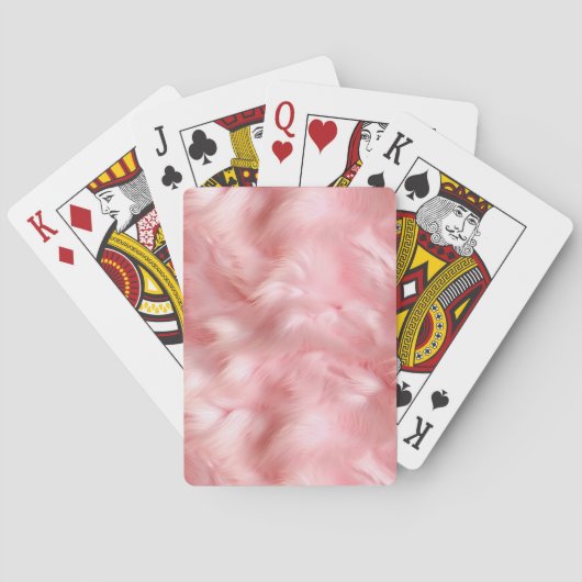 Jeu De Cartes Fourrure Faux Rose Fruit (dos)