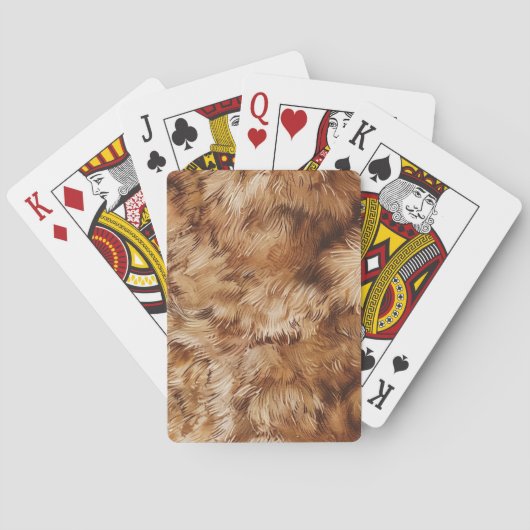 Jeu De Cartes Fourrure Marron Abstraite (dos)