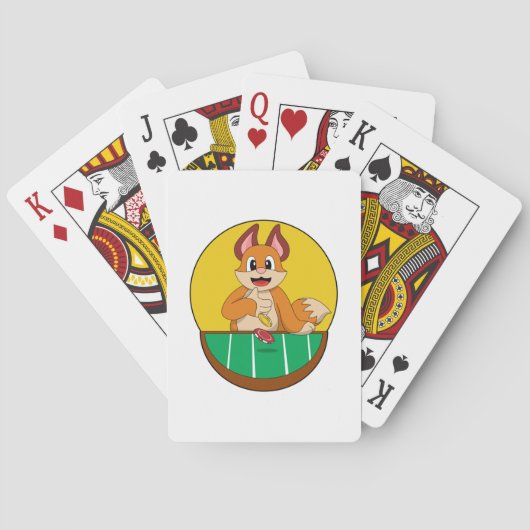 Jeu De Cartes Fox at Poker avec des jetons de Poker (dos)